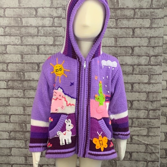 Alpaca NEW zip up hooded sweater - Picture 4 of 4